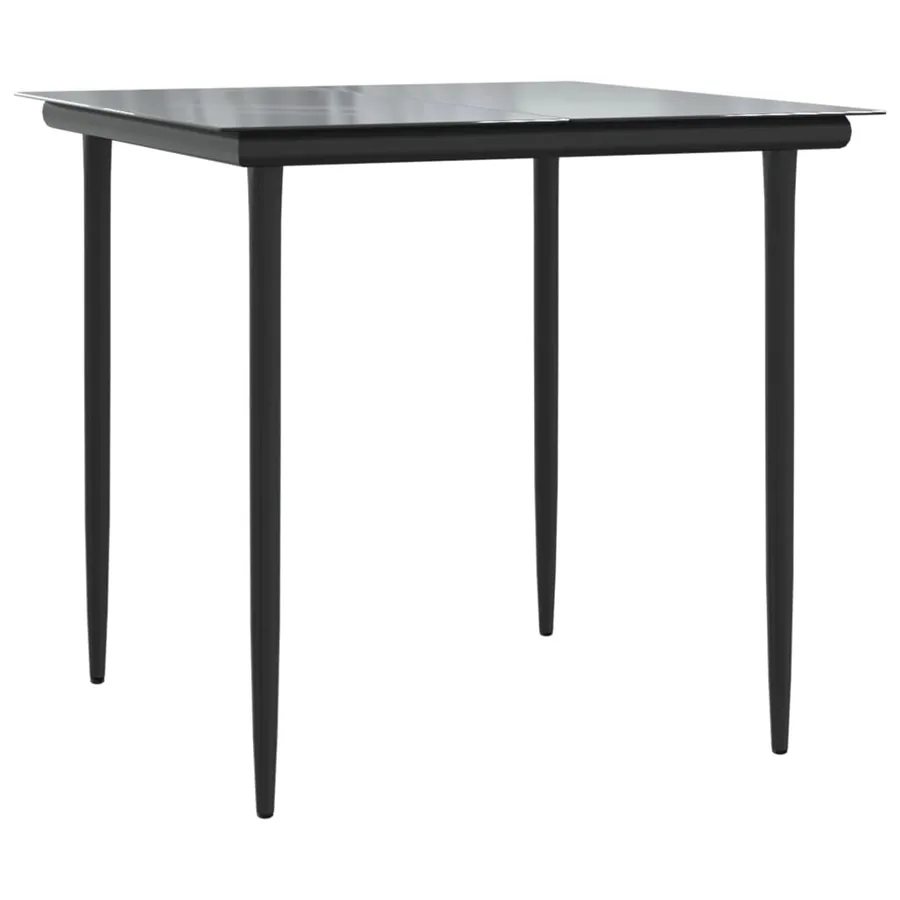 Ensemble à manger de jardin 5 pcs et coussins marron poly rotin - 10