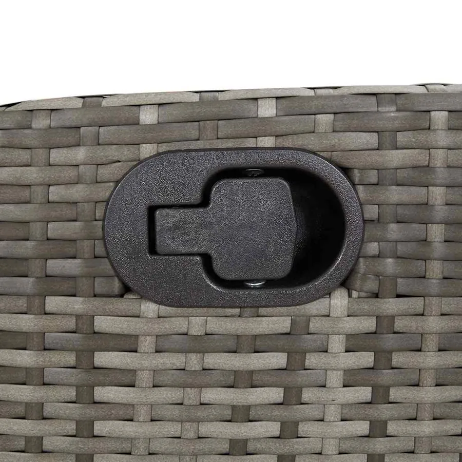 Ensemble à manger de jardin et coussins 7 pcs gris rotin - 7
