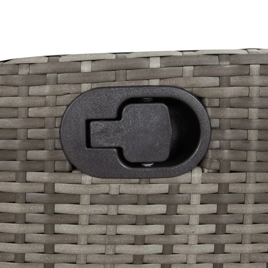 Ensemble à manger de jardin et coussins 7 pcs gris rotin - 8