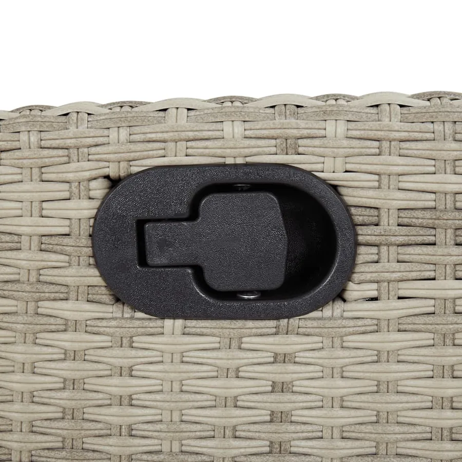 Ensemble à manger de jardin et coussins 5 pcs gris clair rotin - 8