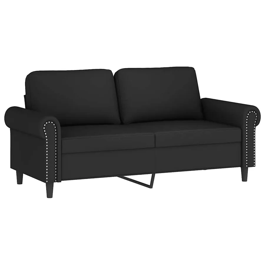 Ensemble de canapés 2 pcs avec coussins noir velours - 4
