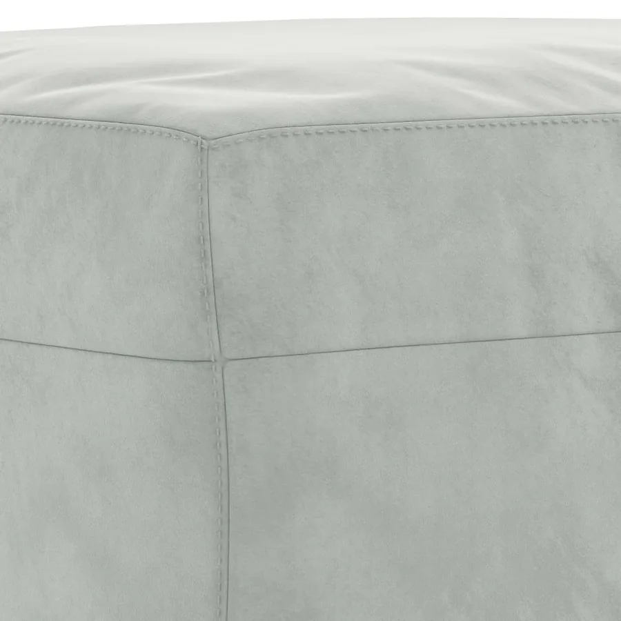 Ensemble de canapés 3 pcs avec coussins gris clair velours - 8