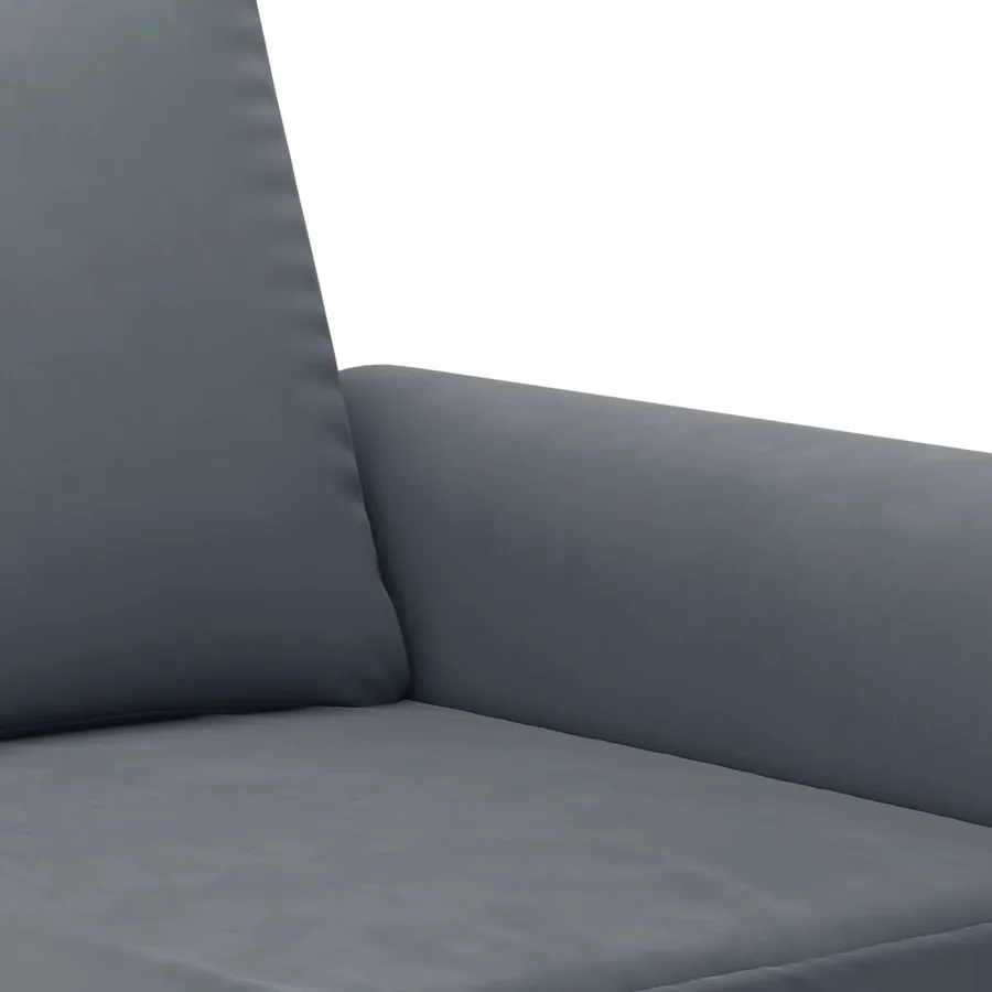 Ensemble de canapés 3 pcs avec coussins Gris foncé Velours - 6