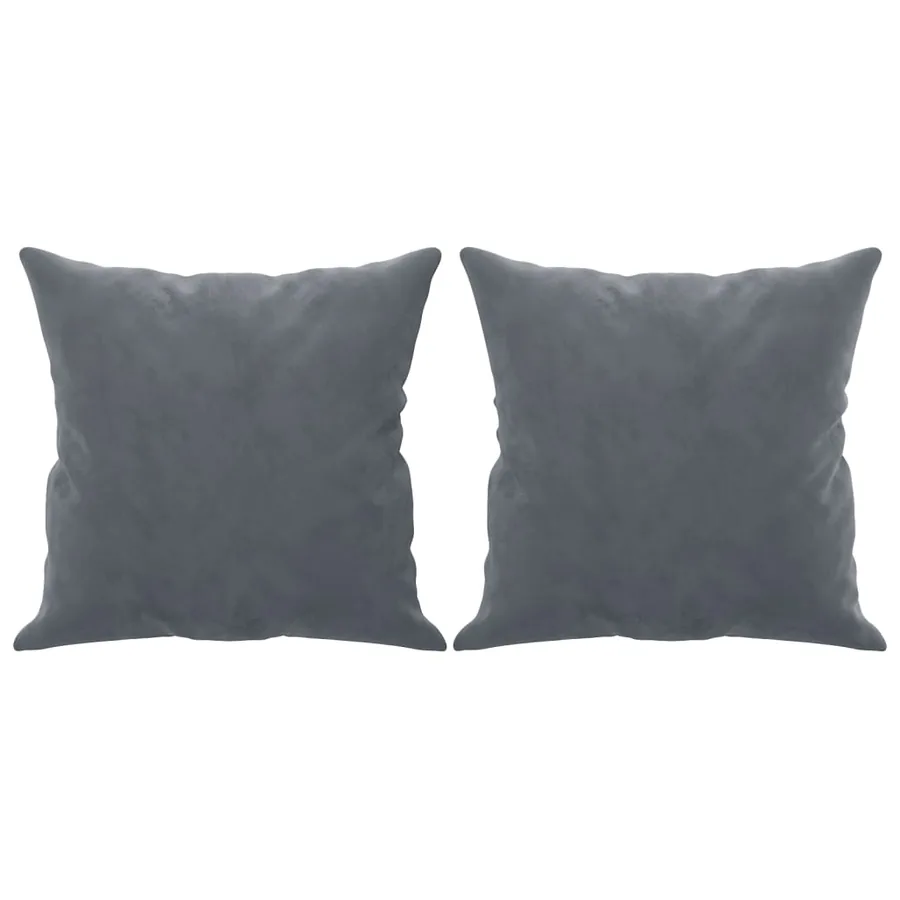 Canapé 2 places avec oreillers gris foncé 120 cm velours - 5