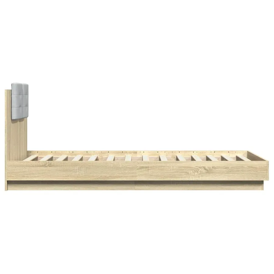 Cadre de lit avec LED sans matelas chêne sonoma 90x200 cm - 7