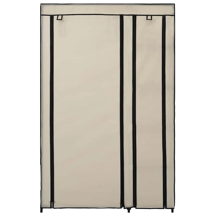 Garde-robe pliable Crème 110x45x175 cm Tissu - 4