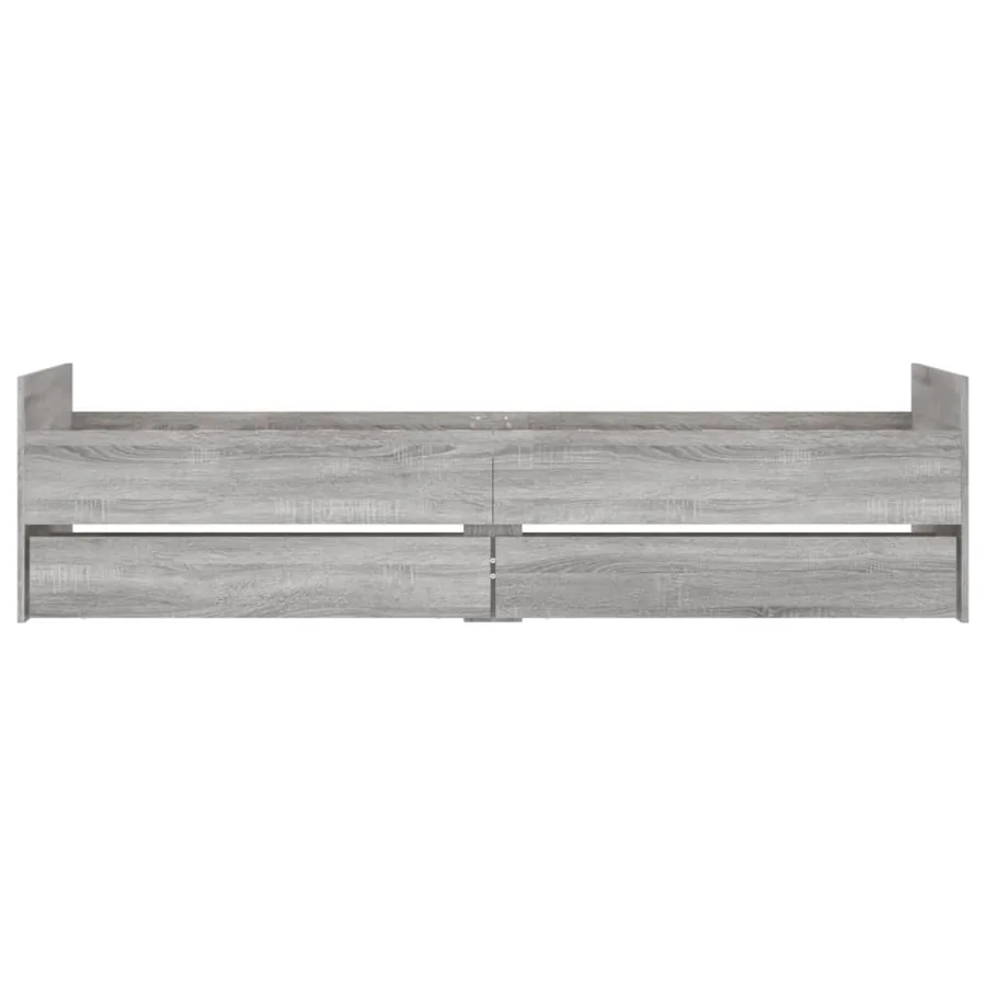 Cadre de lit sans matelas sonoma gris 75x190 cm - 6