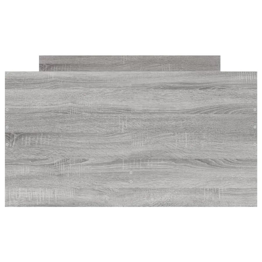 Cadre de lit sans matelas sonoma gris 75x190 cm - 7