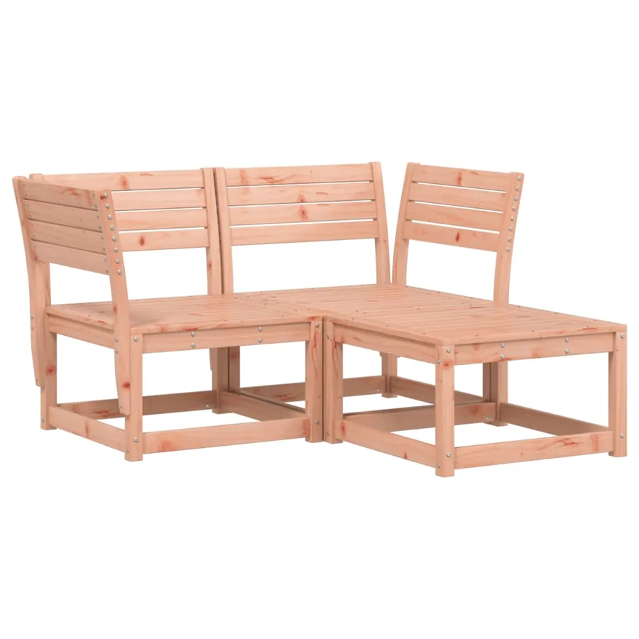 Salon de jardin 3 pcs bois massif de Douglas - 2