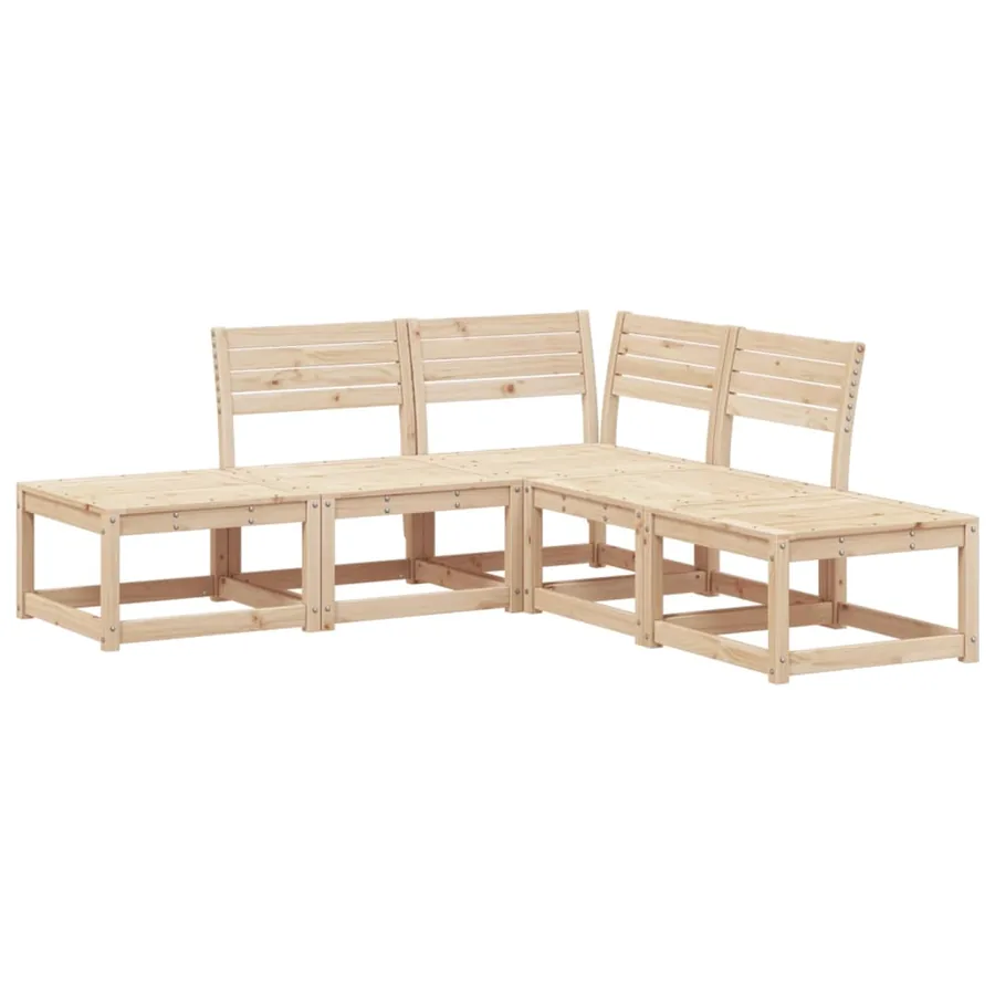 Salon de jardin 5 pcs bois de pin massif - 2