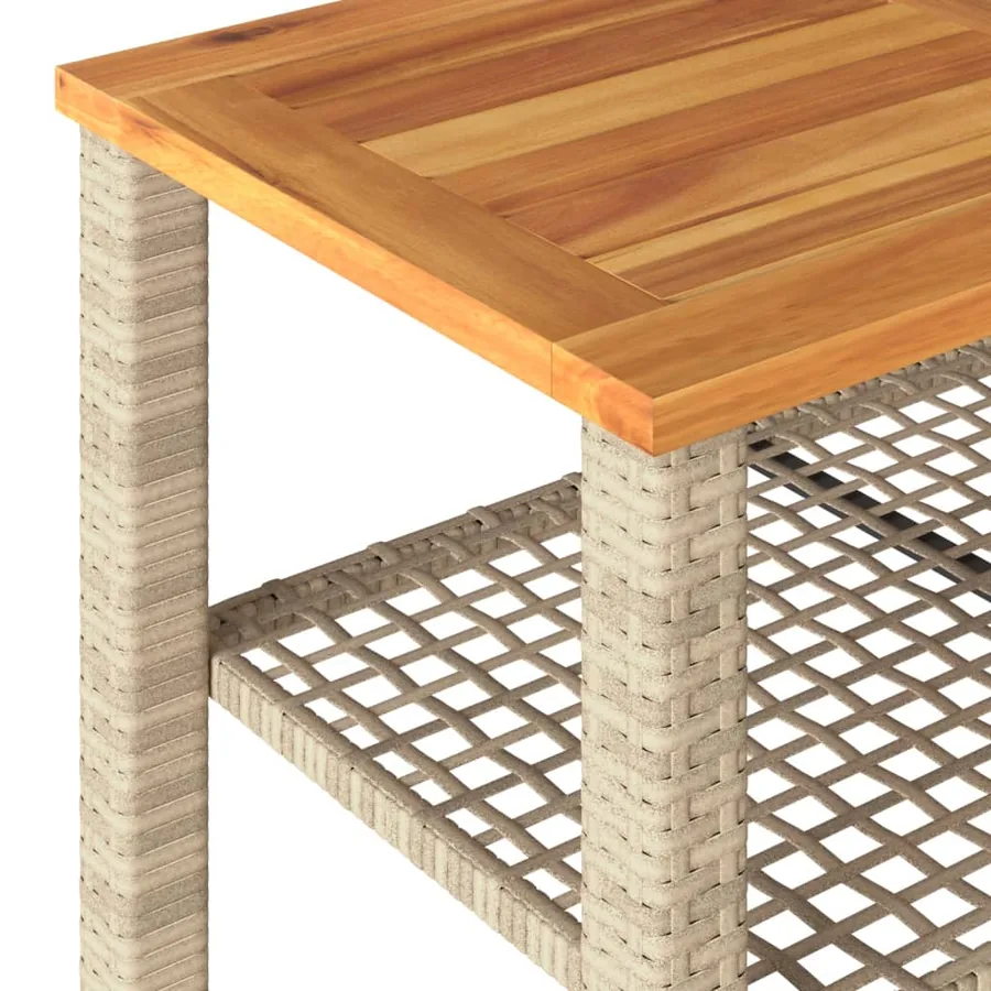 Salon de jardin avec coussins 4 pcs beige résine tressée - 11