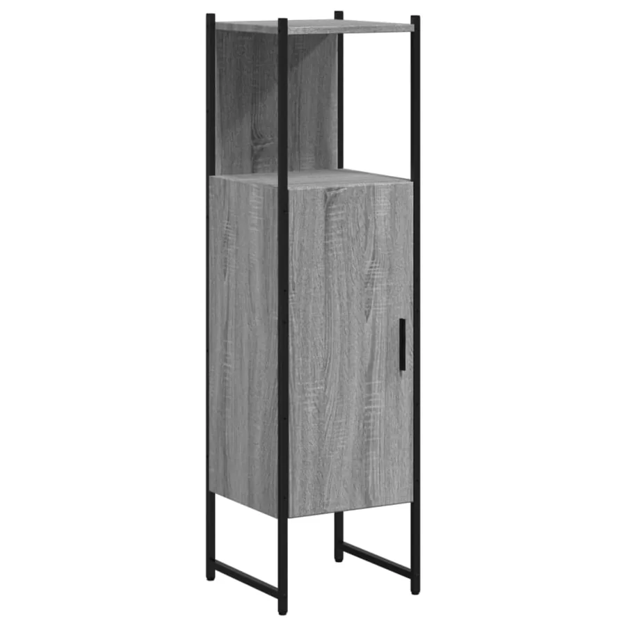 Armoire de salle de bain sonoma gris 33x33x120,5 cm - 2