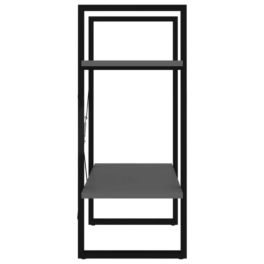 Bibliothèque à 2 niveaux Gris 60x30x70 cm bois d'ingénierie - 6