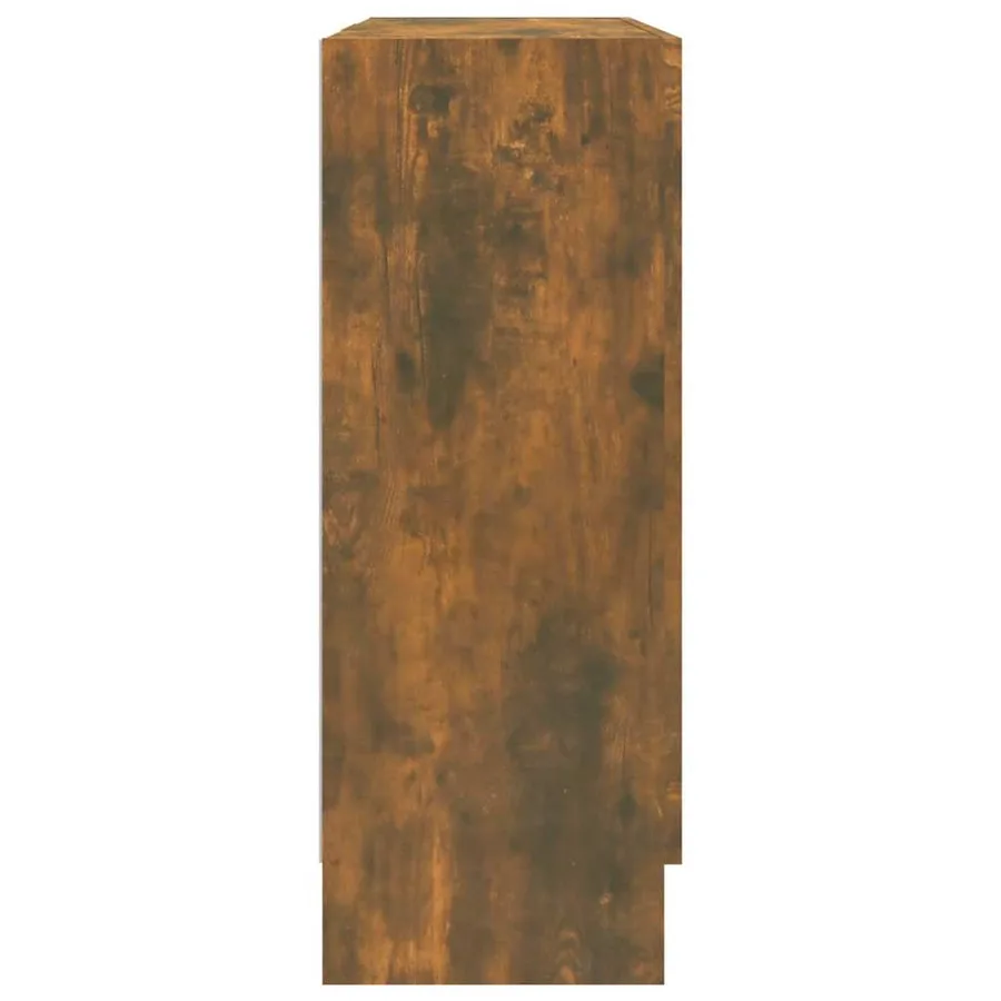 Armoire à vitrine Chêne fumé 82,5x30,5x80 cm Bois d'ingénierie - 6