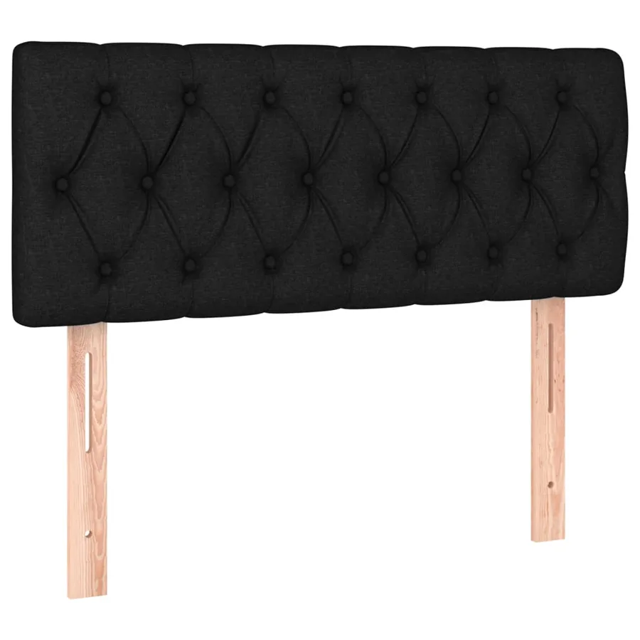 Sommier à lattes de lit avec matelas Noir 90x190 cm Tissu - 6