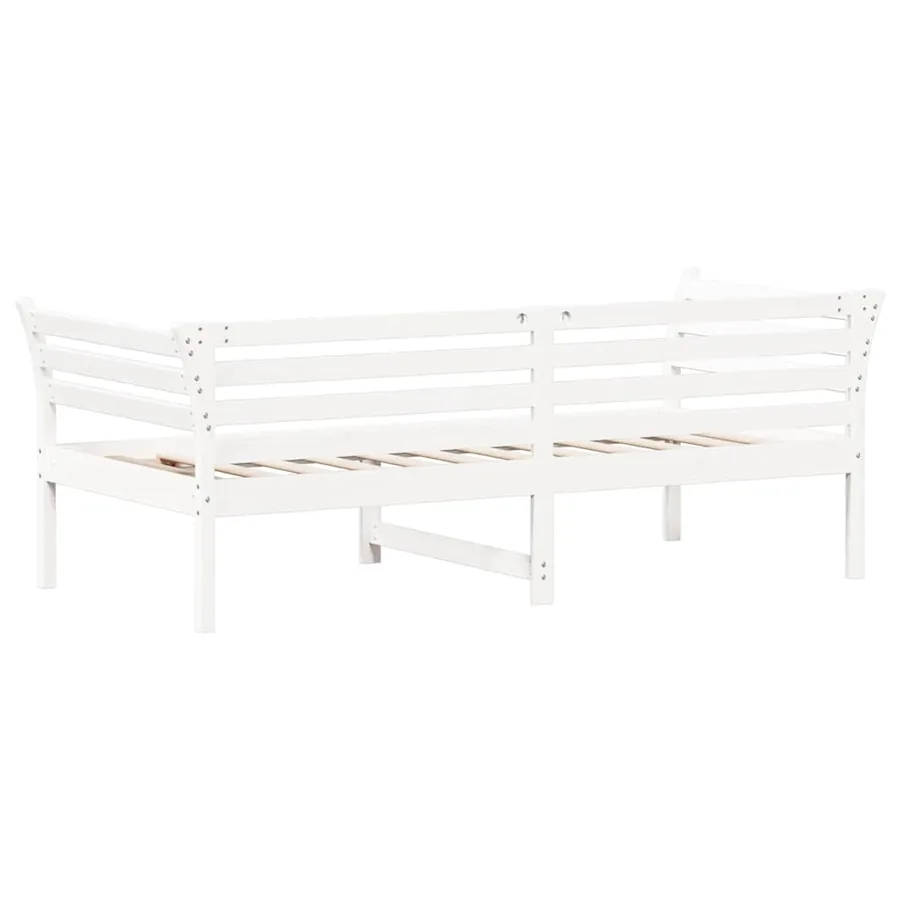 Lit de jour sans matelas blanc 75x190 cm bois de pin massif - 6