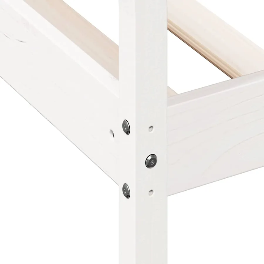 Lit de jour sans matelas blanc 75x190 cm bois de pin massif - 7