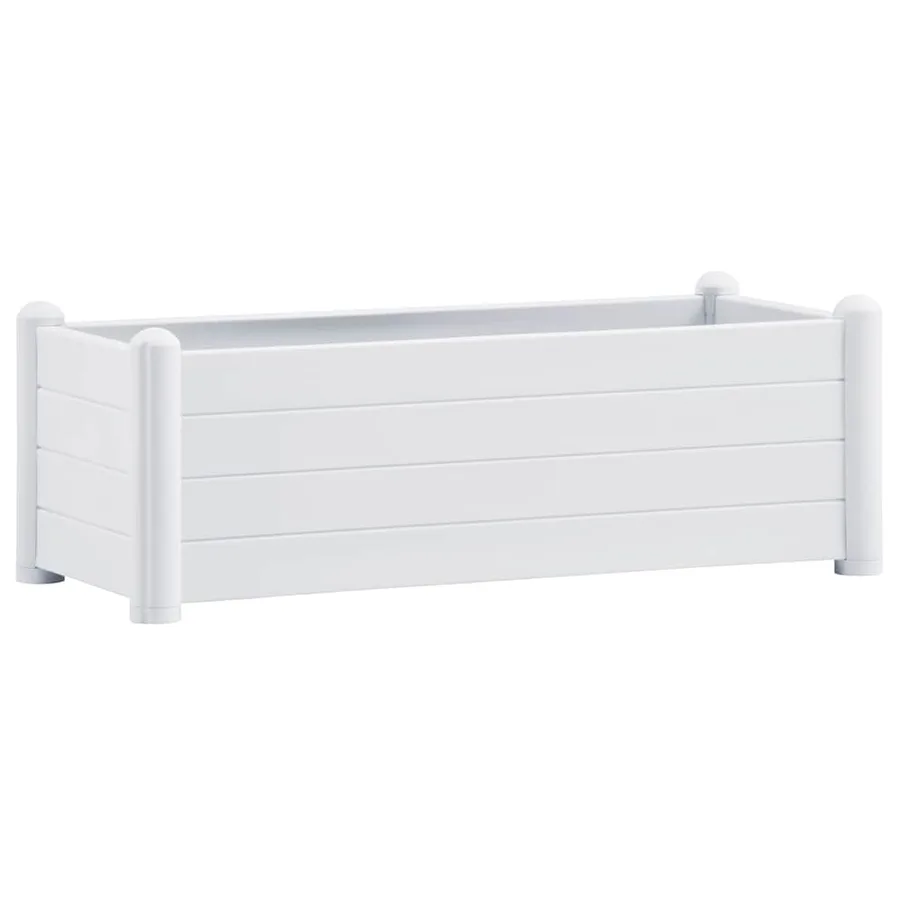 Lit surélevé de jardin PP Blanc 100x43x35 cm - 2