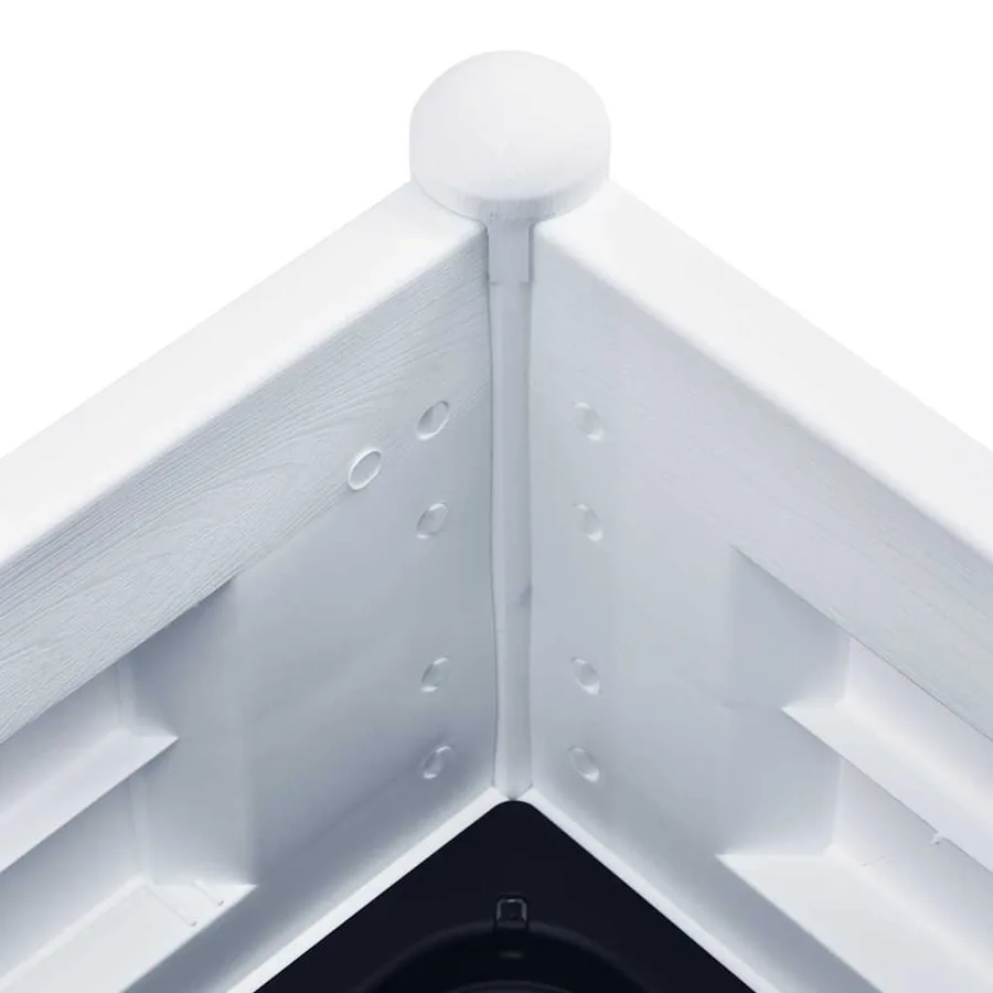 Lit surélevé de jardin PP Blanc 100x43x35 cm - 5