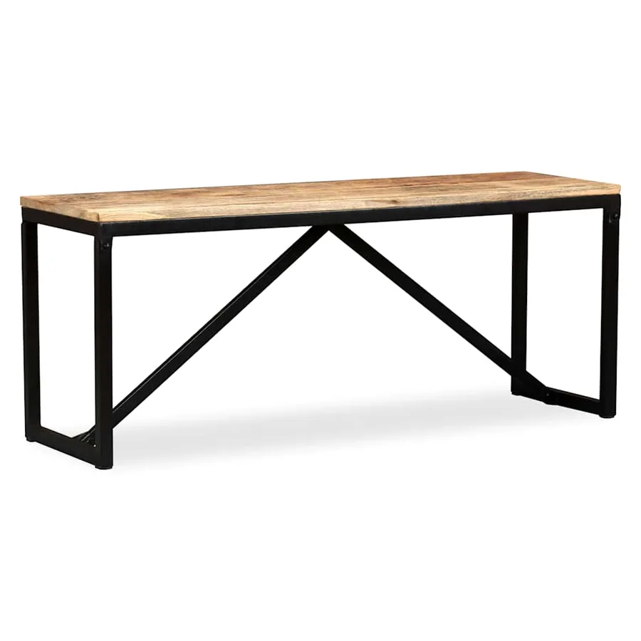 Banc 110 x 35 x 45 cm Bois de manguier massif - 3