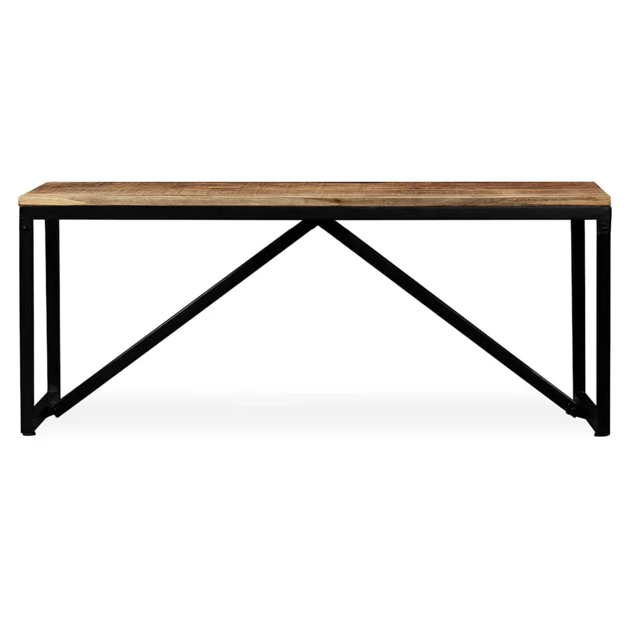 Banc 110 x 35 x 45 cm Bois de manguier massif - 4