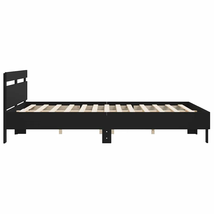 Cadre de lit sans matelas noir 180x200 cm - 6