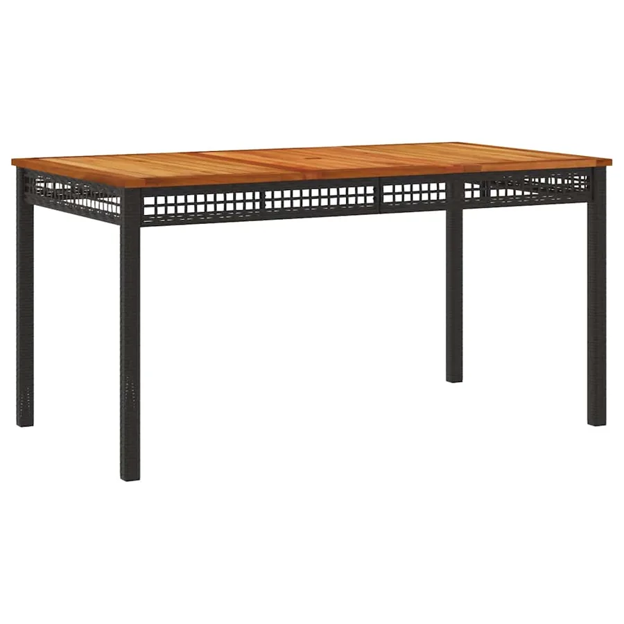 Ensemble à manger de jardin coussins 7pcs Noir Résine tressée - 5