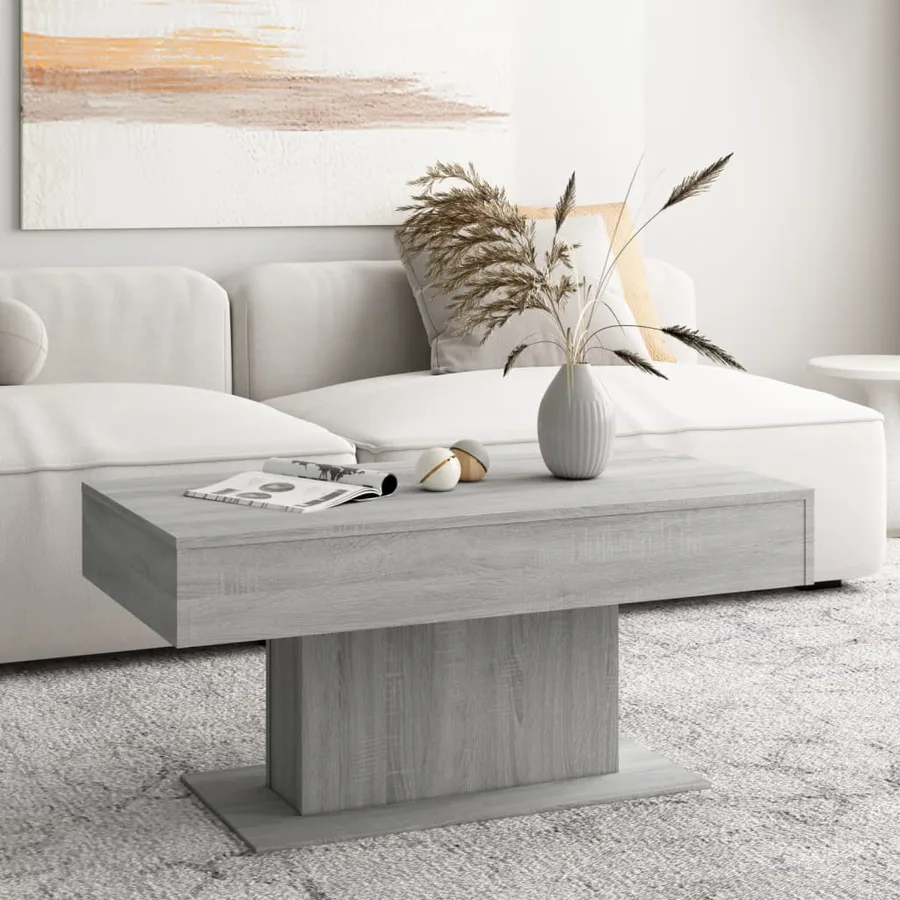 Table basse Sonoma gris 96x50x45 cm Bois d'ingénierie - 3