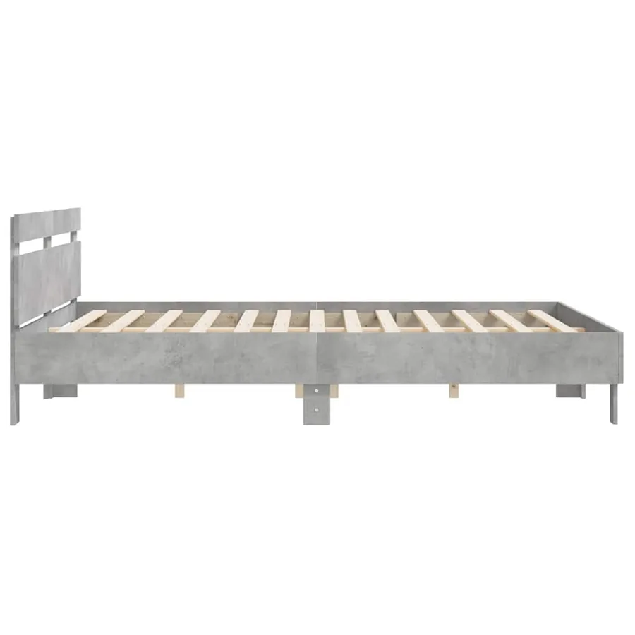 Cadre de lit sans matelas gris béton 180x200 cm - 6