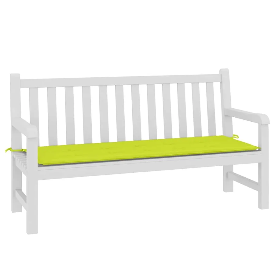 Coussin de banc de jardin vert brillant 150x50x3cm tissu oxford - 3