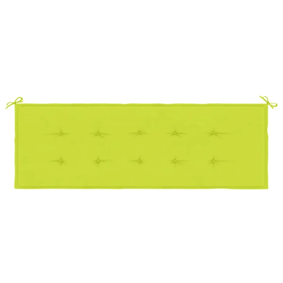 Coussin de banc de jardin vert brillant 150x50x3cm tissu oxford - 4