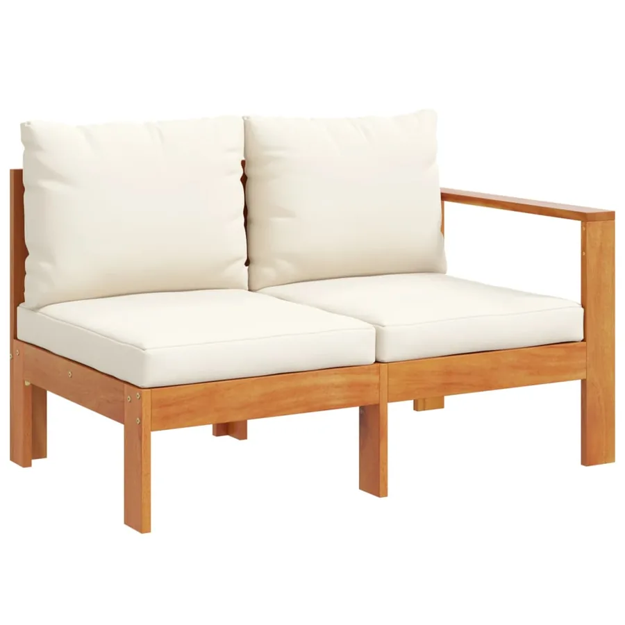 Salon de jardin avec coussins 10 pcs bois d'acacia solide - 4