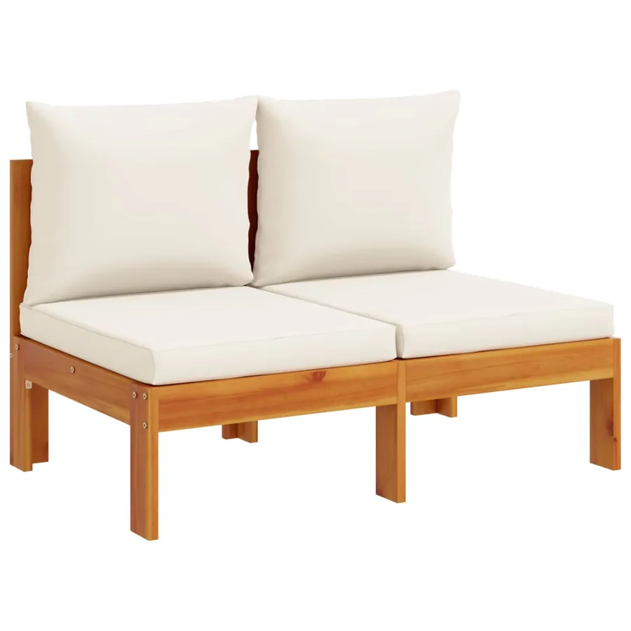 Salon de jardin avec coussins 10 pcs bois d'acacia solide - 5