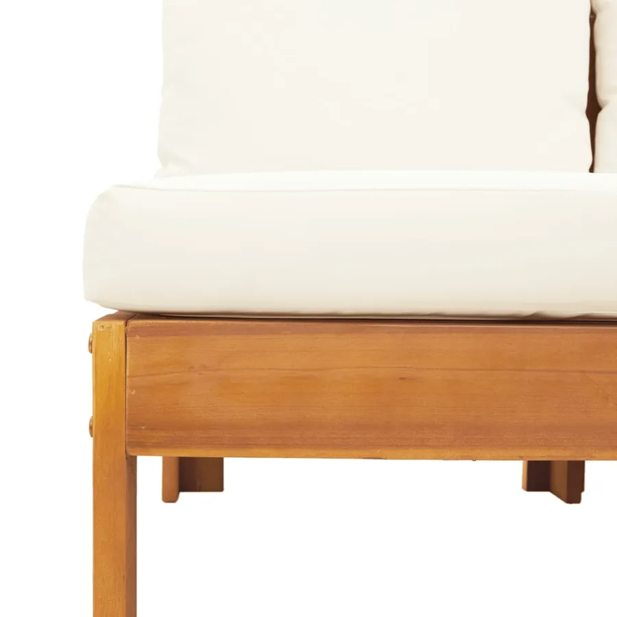 Salon de jardin avec coussins 10 pcs bois d'acacia solide - 9