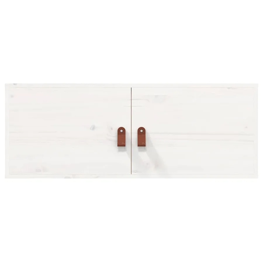 Armoire murale Blanc 80x30x30 cm Bois de pin massif - 4