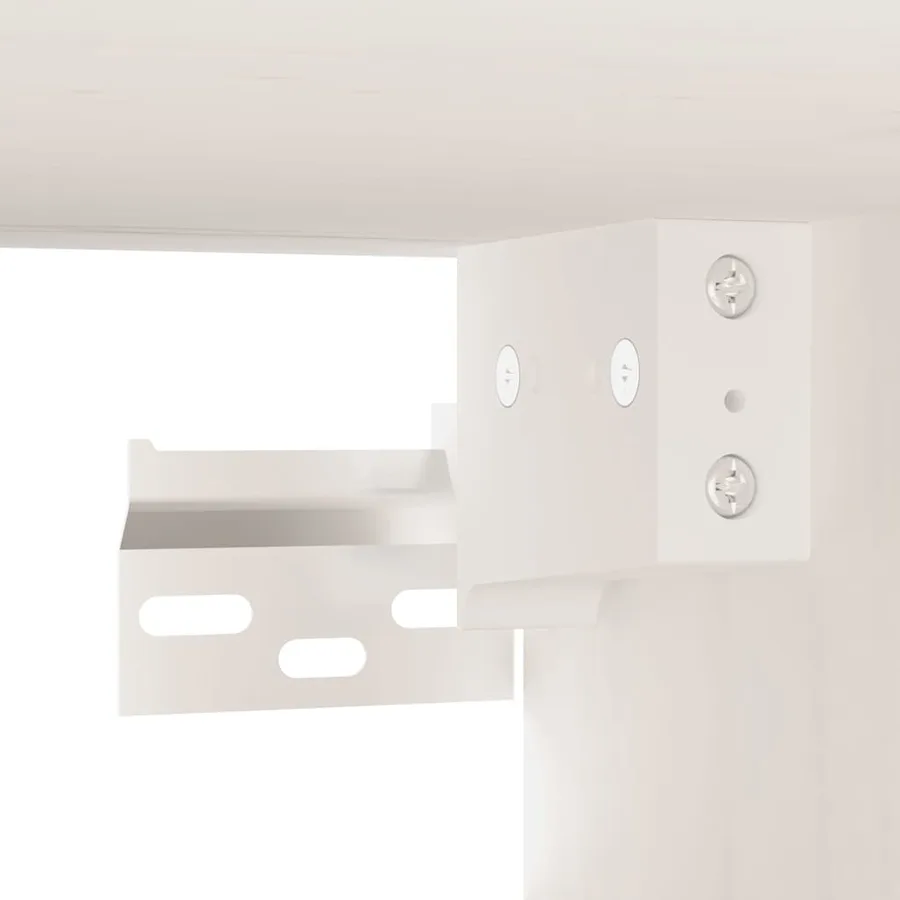 Armoire murale Blanc 80x30x30 cm Bois de pin massif - 7