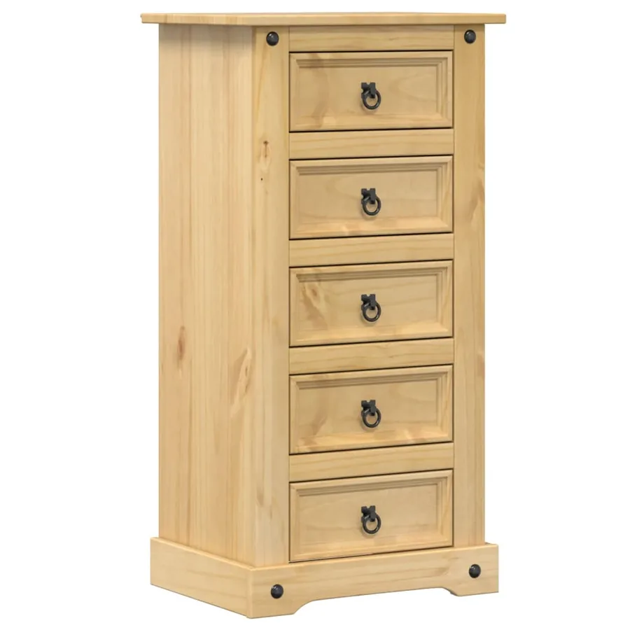 Table de chevet Corona 53x39x103 cm bois de pin massif - 2