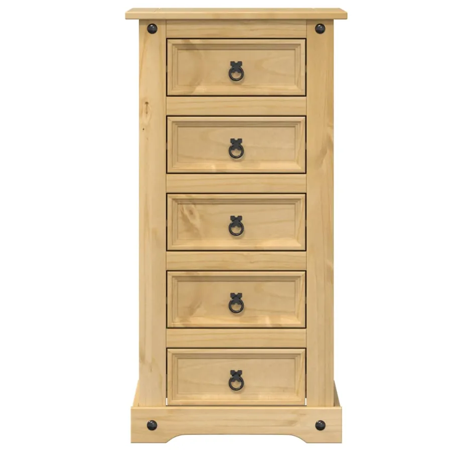 Table de chevet Corona 53x39x103 cm bois de pin massif - 3