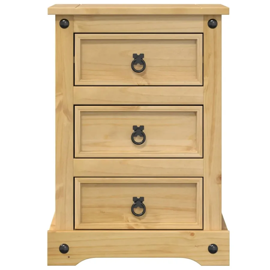 Table de chevet Corona 45x35x64 cm bois de pin massif - 4