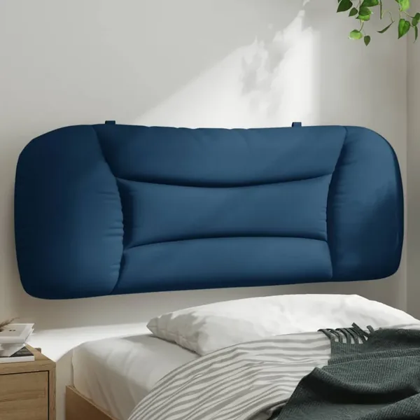 Coussin de tête de lit Hvar bleu 100 cm tissu