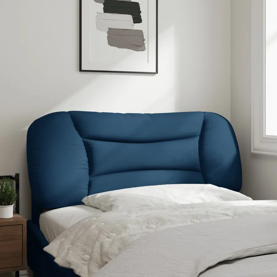 Coussin de tête de lit Hvar bleu 100 cm tissu - 3