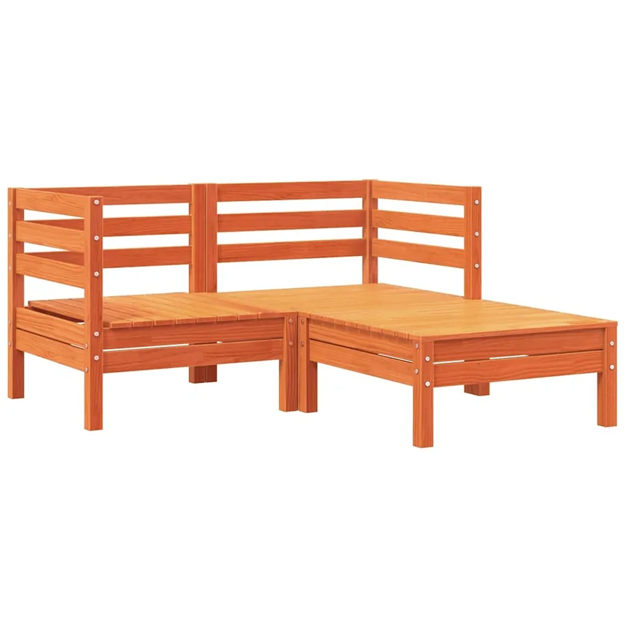 Canapé de jardin avec coussins et repose-pied 2 places - 4
