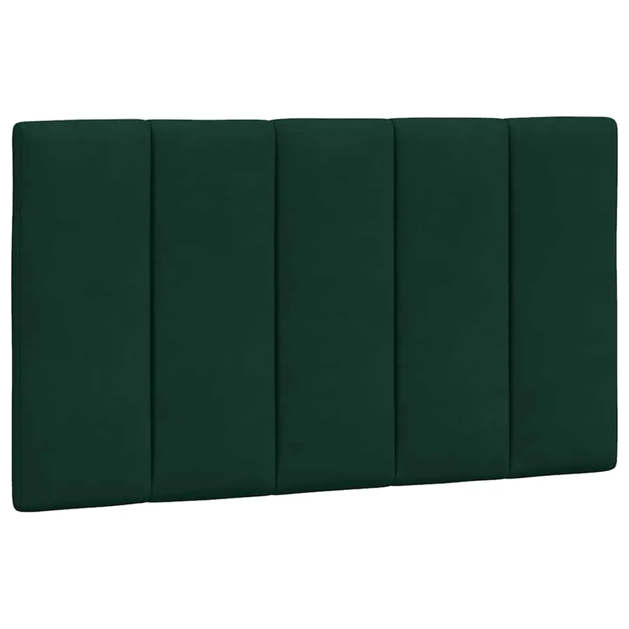 Lit avec matelas Hanko vert foncé 80x200 cm velours - 5