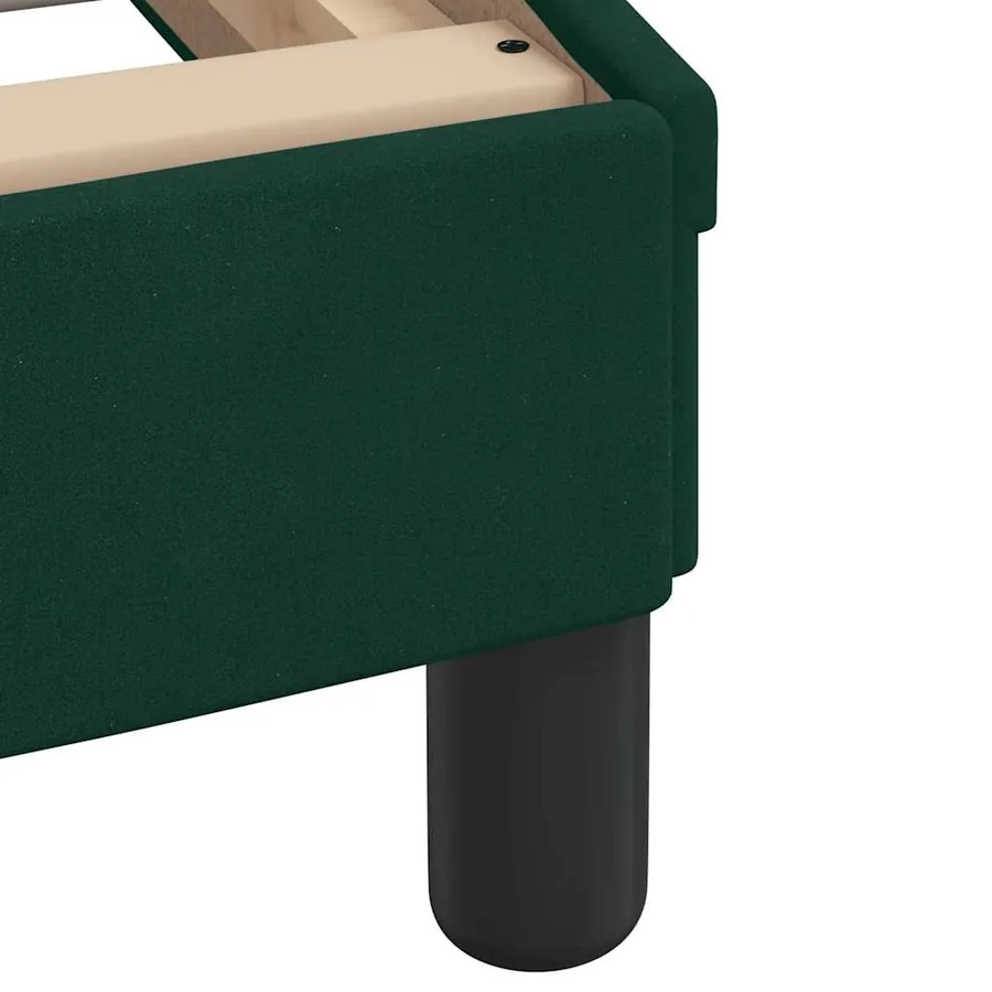 Lit avec matelas Hanko vert foncé 80x200 cm velours - 7