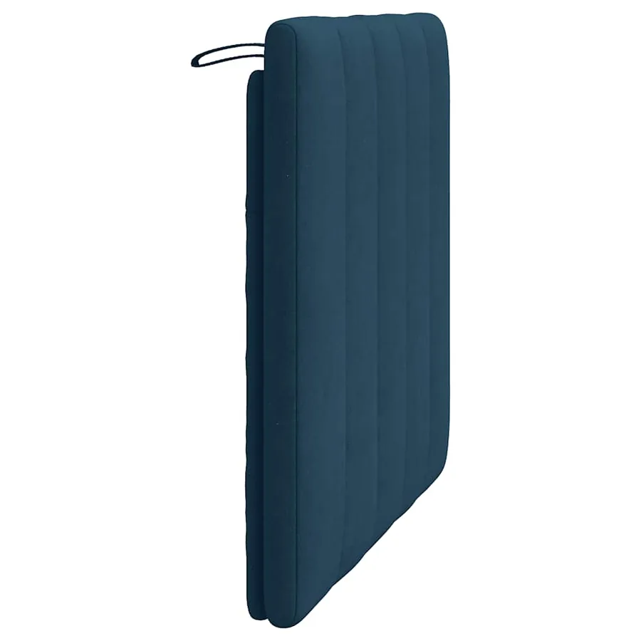 Coussin de tête de lit Hanko bleu 80 cm velours - 6