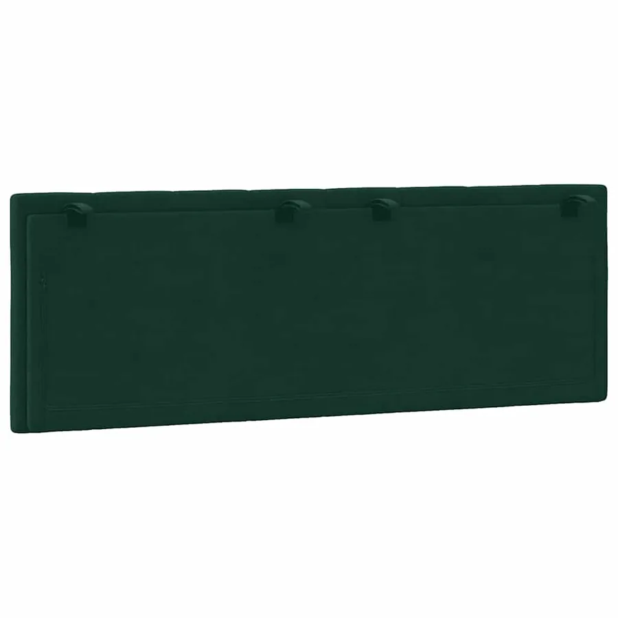 Coussin de tête de lit Hanko vert foncé 140 cm velours - 7