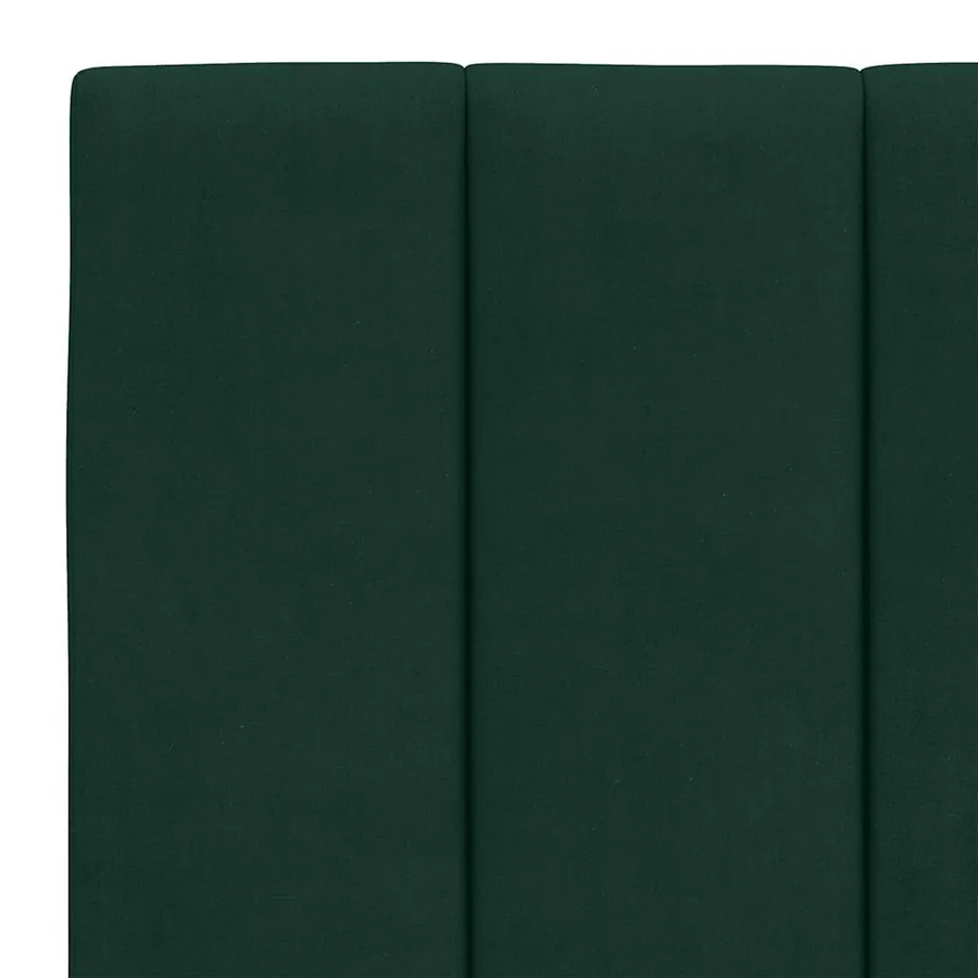 Coussin de tête de lit Hanko vert foncé 140 cm velours - 8