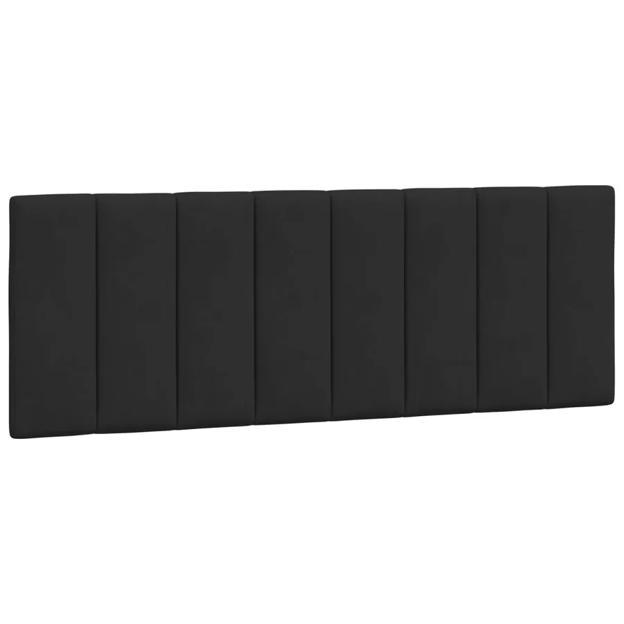 Lit avec matelas Hanko noir 140x200 cm velours - 5