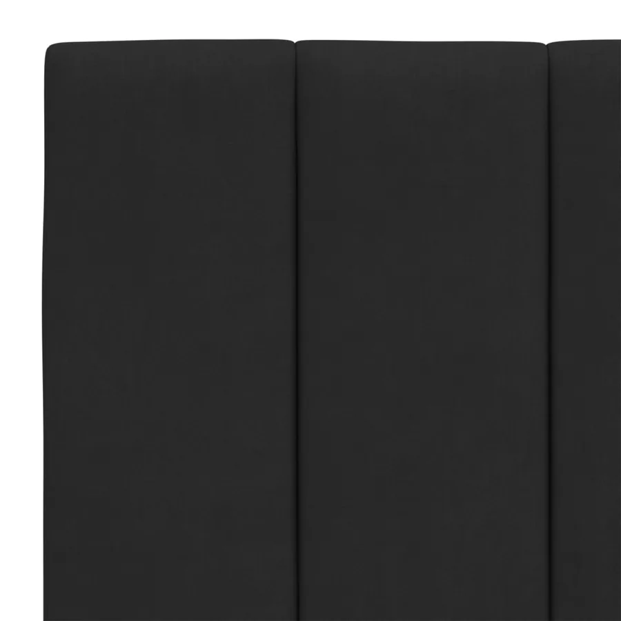 Lit avec matelas Hanko noir 140x200 cm velours - 6