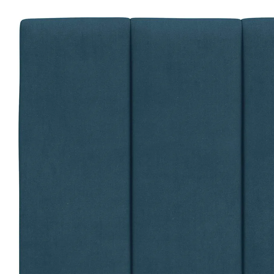 Lit avec matelas Hanko bleu 120x200 cm velours - 6